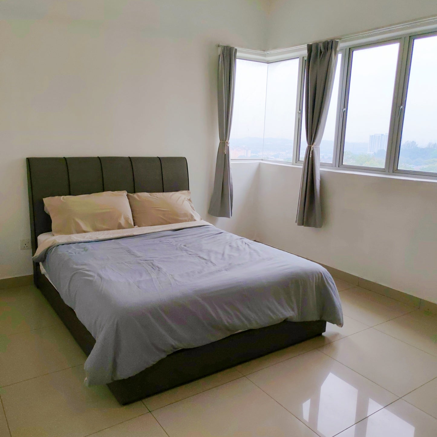 Master room with private bathroom in a house for rent at Aman Heights
