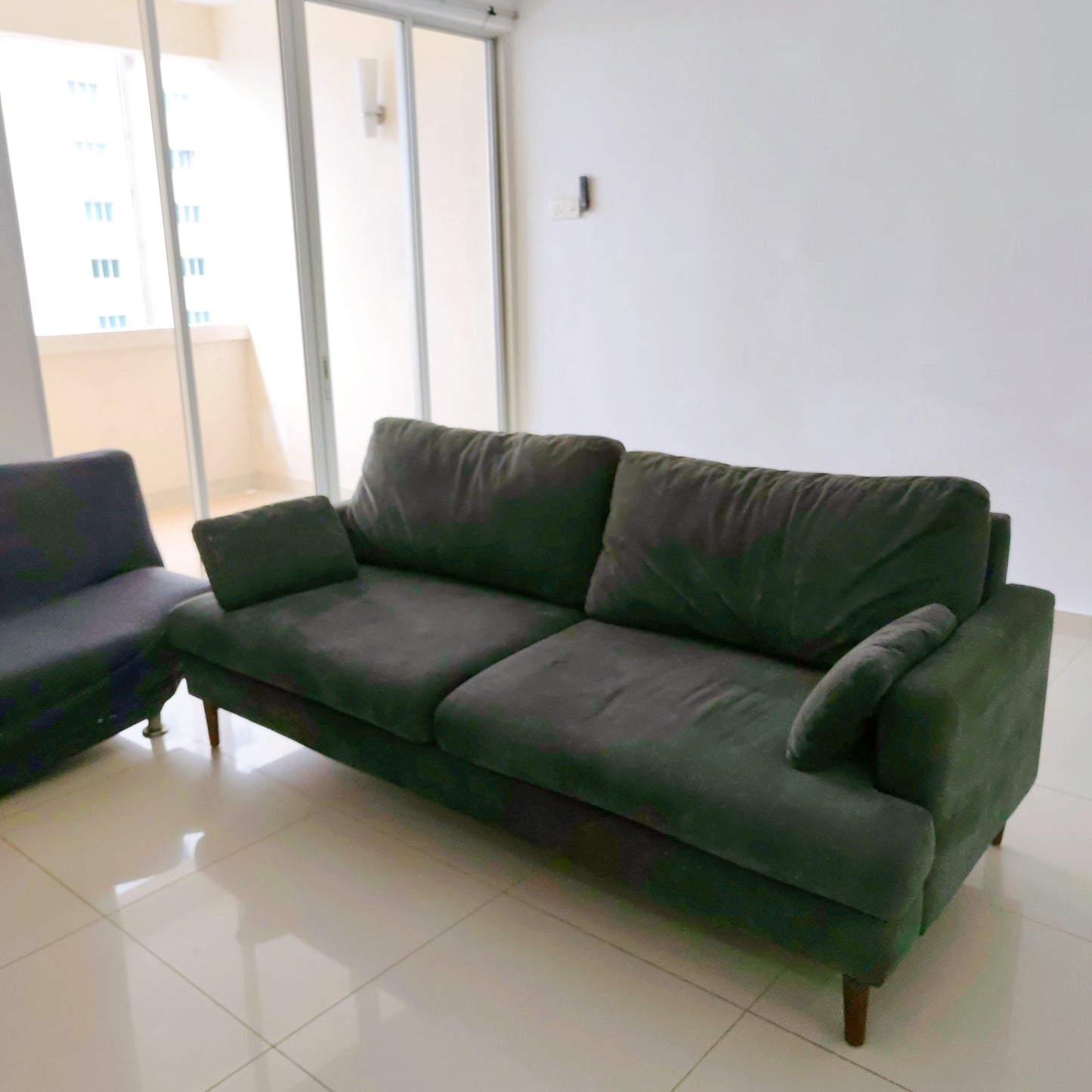 Sofa at furnished 3 rooms house for rent at Aman Heights, Seri Kembangan