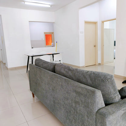 Overall view of a living area at a furnished house for rent at Aman Heights Seri Kembangan