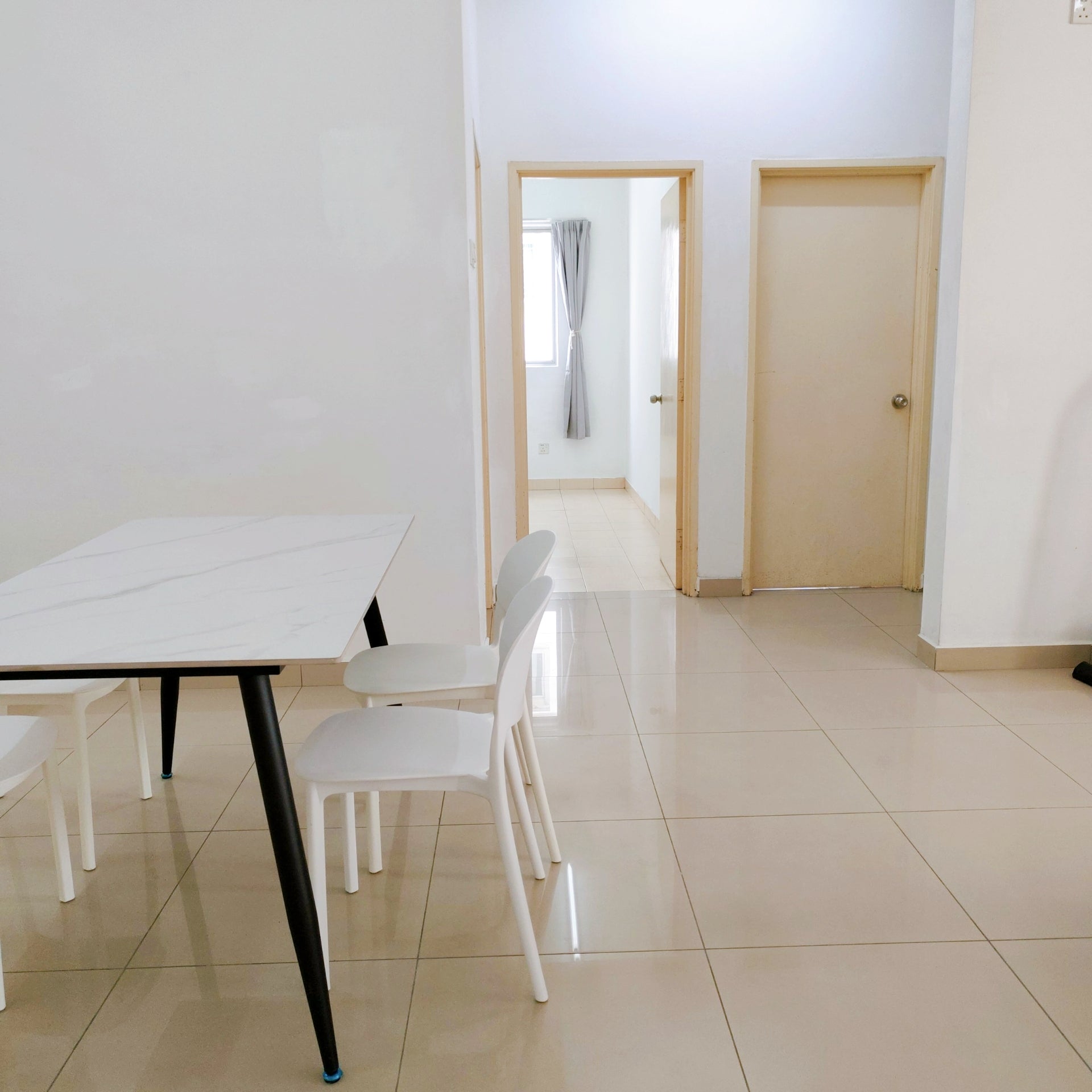 View of a living area showing the room entrances at a furnished house for rent at Aman Heights Seri Kembangan